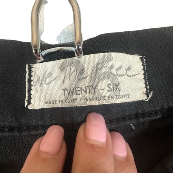 Free People We the Free Black Stretch Pull On Edgy Leggings Women Sz 26 - Picture 9 of 10